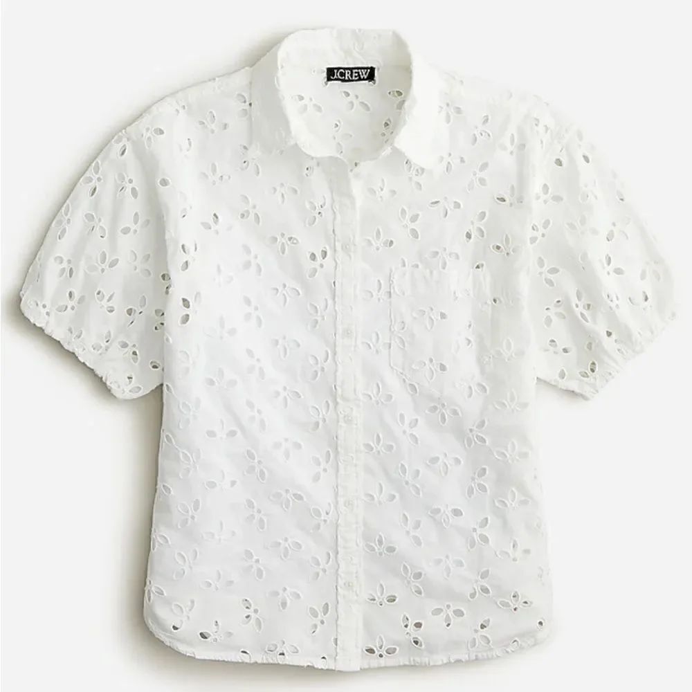 J. Crew Spring garden top in eyelet*